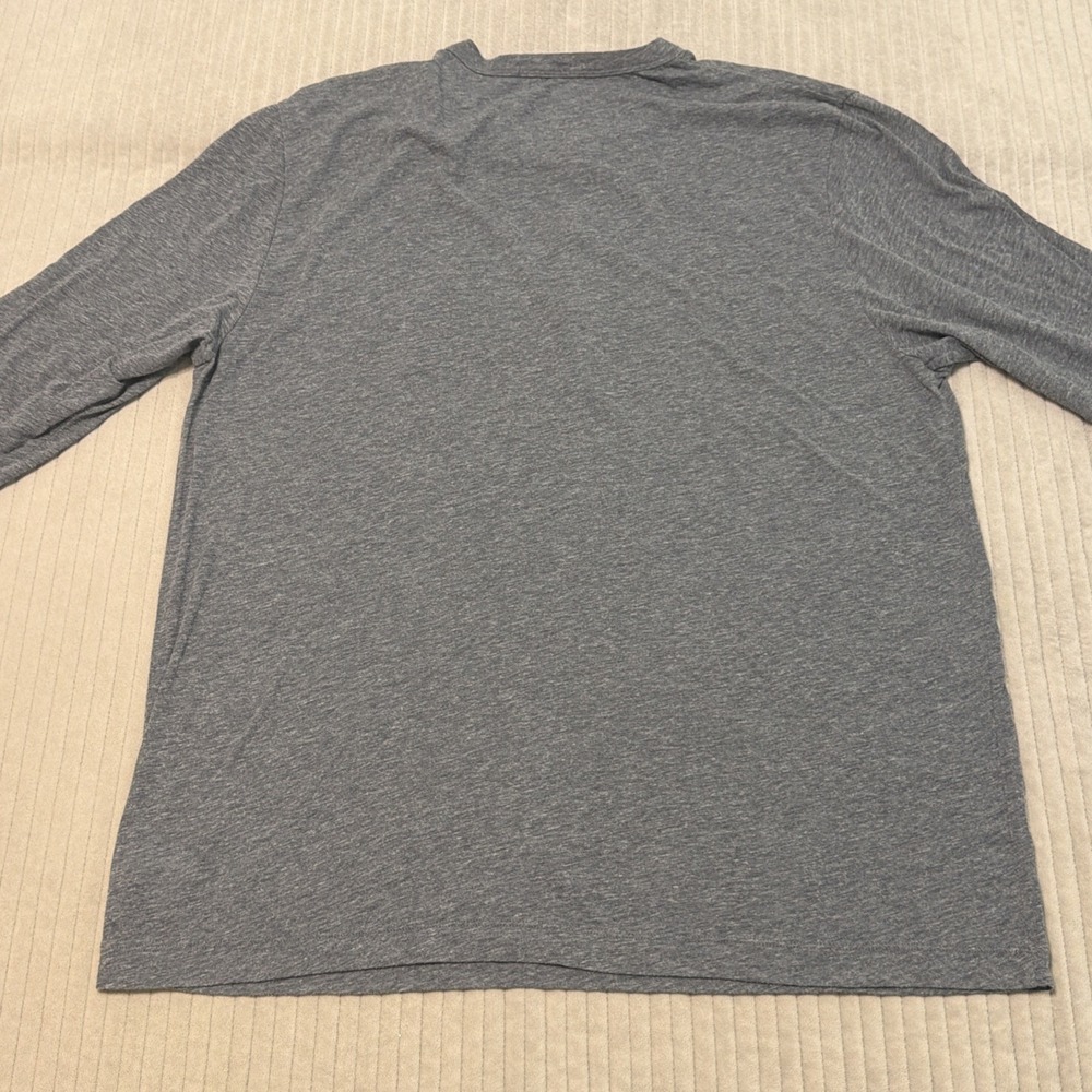 James Perse Standard Henley Shirt Size 5 Mens XL Gray Striped Long Sleeve Japan - Picture 7 of 7
